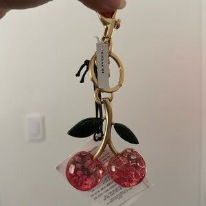 Coach Signature Cherry Bag Charm